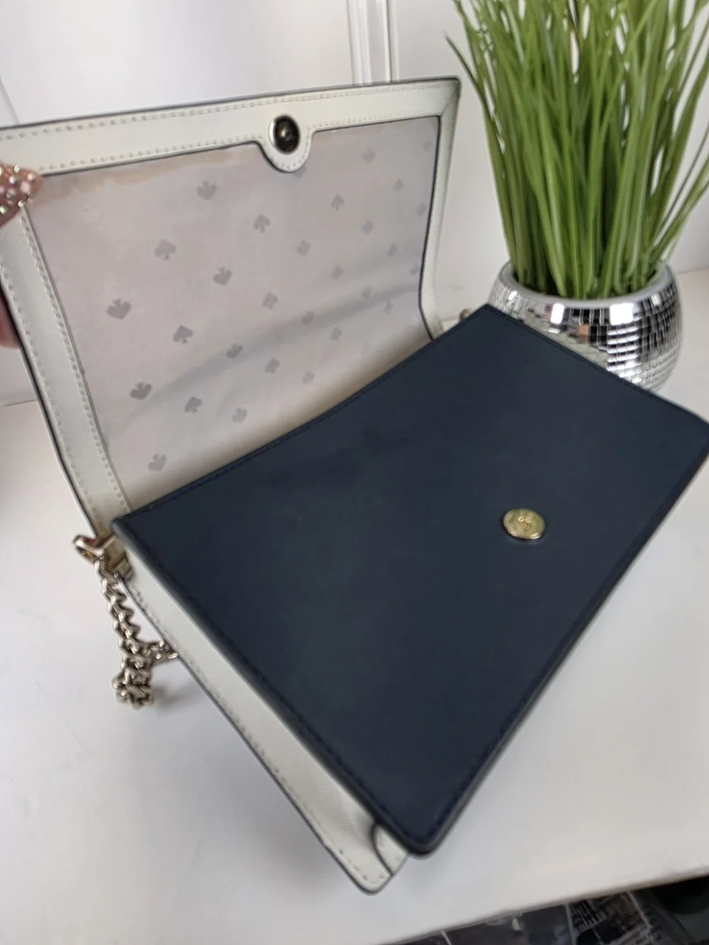 Kate Spade New York Blockcolor Lavender White & Navy Shoulder Crossbody Bag